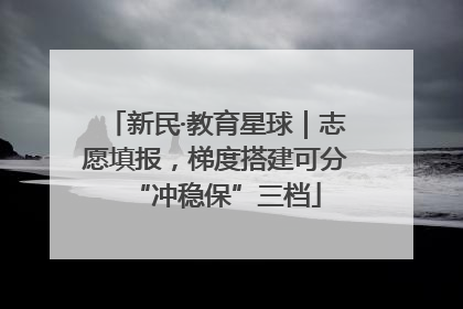 新民·教育星球｜志愿填报，梯度搭建可分“冲稳保”三档