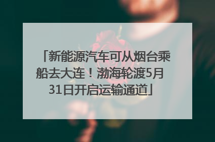 新能源汽车可从烟台乘船去大连！渤海轮渡5月31日开启运输通道