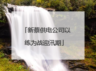 新蔡供电公司以练为战迎汛期