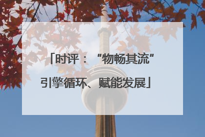 时评：“物畅其流”引擎循环、赋能发展