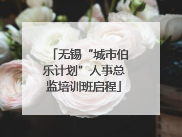 无锡“城市伯乐计划”人事总监培训班启程