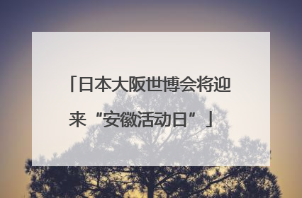 日本大阪世博会将迎来“安徽活动日”