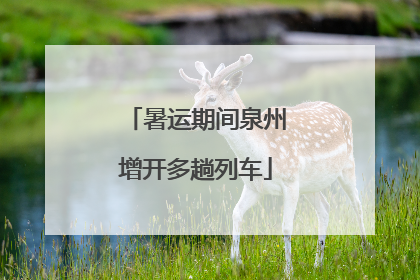 暑运期间泉州增开多趟列车
