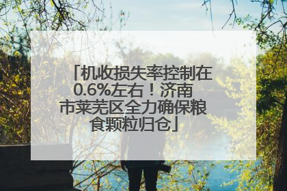 机收损失率控制在0.6%左右！济南市莱芜区全力确保粮食颗粒归仓