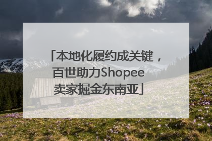 本地化履约成关键，百世助力Shopee卖家掘金东南亚