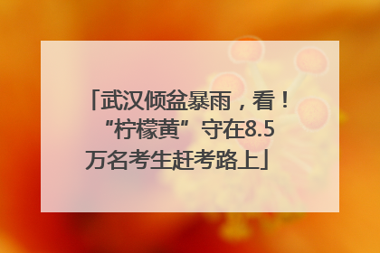 武汉倾盆暴雨，看！“柠檬黄”守在8.5万名考生赶考路上