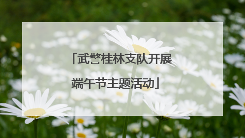 武警桂林支队开展端午节主题活动