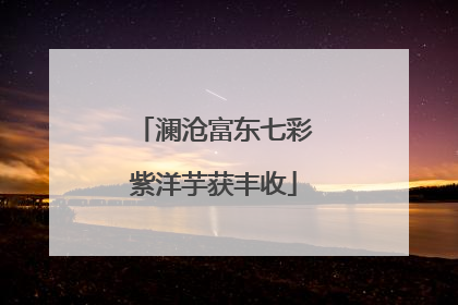 澜沧富东七彩紫洋芋获丰收