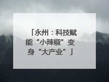 永州：科技赋能“小辣椒”变身“大产业”
