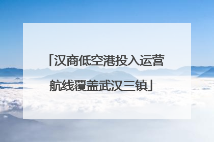 汉商低空港投入运营 航线覆盖武汉三镇