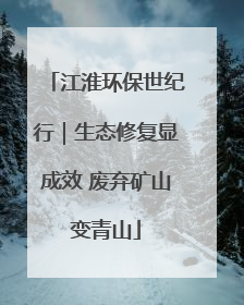 江淮环保世纪行｜生态修复显成效 废弃矿山变青山