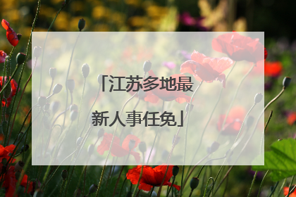 江苏多地最新人事任免