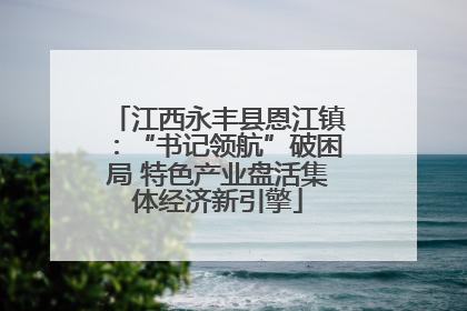 江西永丰县恩江镇：“书记领航”破困局 特色产业盘活集体经济新引擎