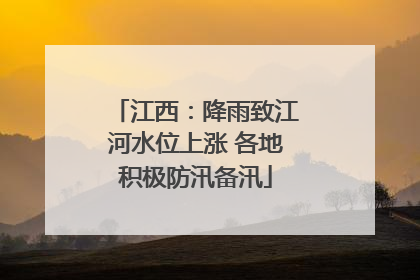 江西：降雨致江河水位上涨 各地积极防汛备汛