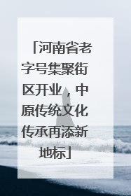 河南省老字号集聚街区开业，中原传统文化传承再添新地标