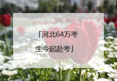 河北64万考生今起赴考