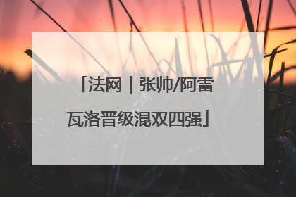 法网｜张帅/阿雷瓦洛晋级混双四强