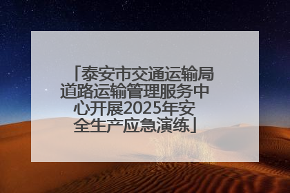 泰安市交通运输局道路运输管理服务中心开展2025年安全生产应急演练