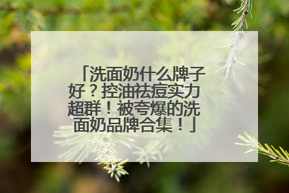 洗面奶什么牌子好？控油祛痘实力超群！被夸爆的洗面奶品牌合集！
