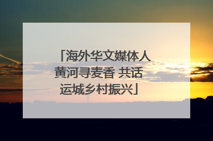 海外华文媒体人黄河寻麦香 共话运城乡村振兴