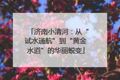 济南小清河：从“试水通航”到“黄金水道”的华丽蜕变