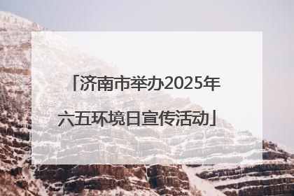 济南市举办2025年六五环境日宣传活动