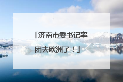 济南市委书记率团去欧洲了！