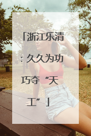 浙江乐清：久久为功 巧夺“天工”