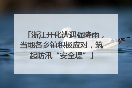 浙江开化遭遇强降雨，当地各乡镇积极应对，筑起防汛“安全堤”