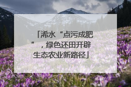 浠水“点污成肥”，绿色还田开辟生态农业新路径
