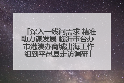 深入一线问需求 精准助力谋发展 临沂市台办 市港澳办商城出海工作组到平邑县走访调研