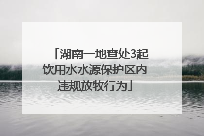 湖南一地查处3起饮用水水源保护区内违规放牧行为