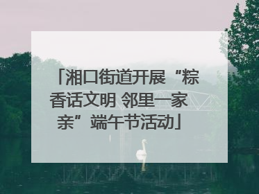 湘口街道开展“粽香话文明 邻里一家亲”端午节活动
