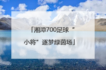 湘潭700足球“小将”逐梦绿茵场