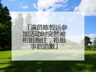 演员陈哲远参加活动时突然被柜姐抱住，柜姐事后道歉