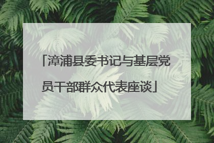 漳浦县委书记与基层党员干部群众代表座谈