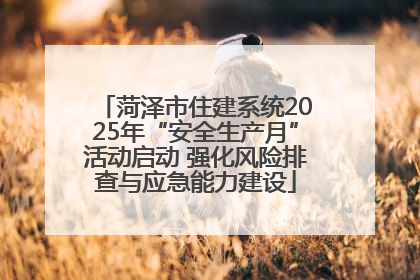 菏泽市住建系统2025年“安全生产月”活动启动 强化风险排查与应急能力建设