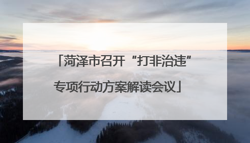 菏泽市召开“打非治违”专项行动方案解读会议