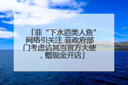 菲“下水道美人鱼”网络引关注 菲政府部门考虑请其当官方大使，赠现金开店