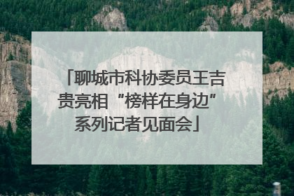 聊城市科协委员王吉贵亮相“榜样在身边”系列记者见面会