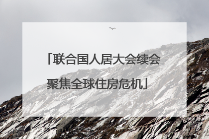 联合国人居大会续会聚焦全球住房危机