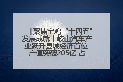 聚焦宝鸡“十四五”发展成就丨岐山汽车产业跃升县域经济首位 产值突破205亿 占规上工业75%