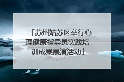 苏州姑苏区举行心理健康指导员实践培训成果展演活动