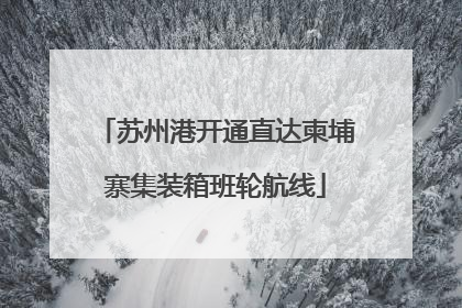 苏州港开通直达柬埔寨集装箱班轮航线