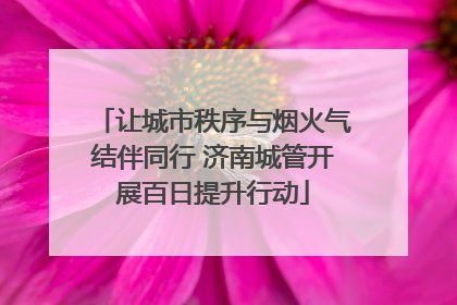 让城市秩序与烟火气结伴同行 济南城管开展百日提升行动
