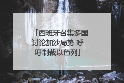 西班牙召集多国讨论加沙局势 呼吁制裁以色列
