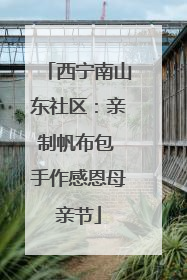 西宁南山东社区：亲制帆布包 手作感恩母亲节