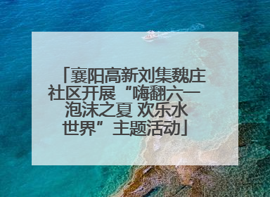 襄阳高新刘集魏庄社区开展“嗨翻六一 泡沫之夏 欢乐水世界”主题活动