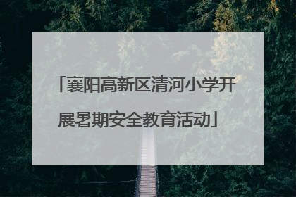 襄阳高新区清河小学开展暑期安全教育活动