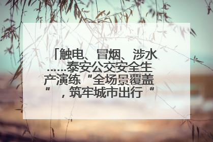 触电、冒烟、涉水……泰安公交安全生产演练“全场景覆盖”，筑牢城市出行“安全生命线”
